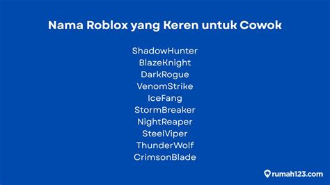 Galeri foto nama yang bagus untuk roblox untuk pemain mythic tier, dapatkan token diskon dan Platinum banyak peminat bersama di 